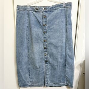 Vintage Denim Midi Skirt